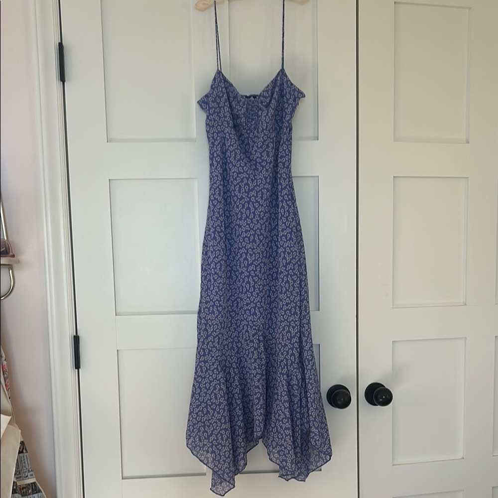 Urban Outfitters Spaghetti Strap Blue Midi Dress